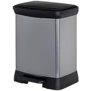 Pedāļspainis atkritumu šķirošanai metalizēts Deco Bin Duo 1018L sudraba  0802165582 3253922165051