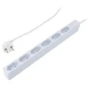 Plug socket strip supply Sockets 6 250Vac 15A white 1.5M  Lps231