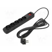 Power strip Arc5 5 m Arc5/15/Cz black  Arc5/50/Cz 5904722197213 Alarape00000032