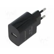 Power supply switching mains,plug-in 5Vdc 2.4A 12W black  Tauc1A1201Bk Ta-Uc-1A12-01-Bk