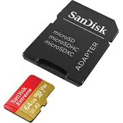 Sandisk Extreme Atmiņas Karte microSD  Adapteris 64 Gb Sdsqxah-064G-Gn6Ma 619659193409