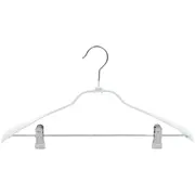 Sauber Drēbju pakaramais metāla ar klipšiem un Pvc pārklājumu balts 24850021  4744561014309