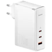 Baseus Gan5 Pro wall charger 2Xusb-C  Usb, 140W White 3Lba100202 6932172610234 Ccgp100202