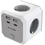Blitzwolf Bw-Ec2 8-In-1 Power Cube 4Xac  2 x Usb-A Usb-C 5907085523699 075021
