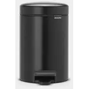 Brabantia atkritumu tvertne ar pedāli Newicon, 3 l, Matt Black 113321  8710755113321