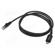 Cable Usb 3.2 Gen 1 Rj45 plug,USB C plug nickel plated 1.5M  Cu0411