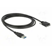 Cable Usb A plug,USB B micro plug 3M black 26Awg,28Awg 5Gbps  Delock-83599 83599
