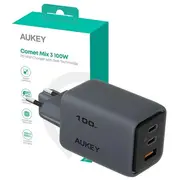 Aukey Pa-C5 Comet Mix 3 Wall Charger  3Xusb 2Xusb-C i 1Xusb-A 100W 5A Qc5.0 Pd3.0 Afc Pps Fcp Scp 689323788217