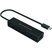 Conceptronic Hubbies07B interfeisa centrmezgls Usb 3.2 Gen 1 3.1 Type-C 5000 Mbit/S Melns  4015867225554
