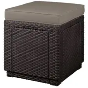 Dārza krēsls/uzglabāšanas kaste Cube ar spilvenu brūns  29192157599 8711245158372
