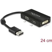 Delock Adapter Displayport 1.1 male Gt Vga / Hdmi Dvi female Passive black  62656 4043619626564