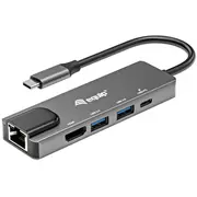 Equip Usb-C 5 in1 Multifunction Adapter, Hdmi, Gigabit Lan, Usb 3.2 Gen1, 100W Pd  443083 4015867231791 Wlononwcrprk7