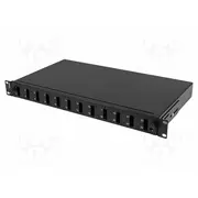 Fiber patch panel black Number of ports 12 19 rack  Fop1-12Sd-Lqb