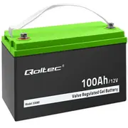Qoltec Gel Battery  12V 100Ah 29.3Kg Maintenance-Free Professional Longlife Pv, Ups, camper, boat 53080 5901878530802 Azqoluaz0053080