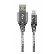 Gembird datu pārraides un uzlādes vads  Usb-A uz Micro Usb 2M pelēks, balts Cc-Usb2B-Ammbm-2M-Wb2 8716309108188 85044030