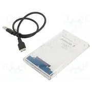 Hard discs housing 2,5 Usb 3.0 plastic transparent  Ee2-U3S9-6
