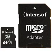 Intenso - flash memory card 64 Gb microSDXC  3413490 4034303017973