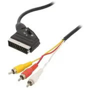Kabelis Gembird Scart In/Out-Rca 1.8M  Ccv-519-001