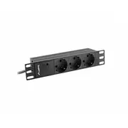 Lanberg Pdu Steckdosenleiste 10Quot 1U 3X Schuko C14 2M schw.  Pdu-03F-0200-Iec-Bk 5901969416800