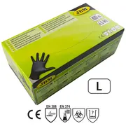Nitrila cimdi melni izmērs L, 5Mil, 100Gab., Jbm  52682J