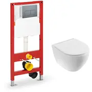 Piekarināmās tualetes komplekts Vento 5 in 1- Pods Hugge ar vāku Sc balts, iebūvējamais rāmis podam 500X165Mm, h1125 mm, taustiņš  hroms, s H507AUp007.02Tr2196Df 4752083134108