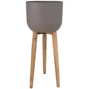 Puķu pods Sandstone ar koka kājām D36,5Xh86Cm, brūns  72416 4741243724167