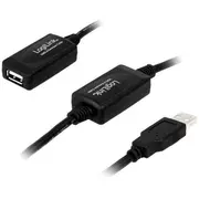 Repeater Usb 2.0 A socket,USB plug 10M black  Ua0143
