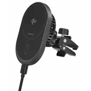 Swissten Magnetic Auto Turētājs Magride ar Bezvadu Uzlādi Qi2 15W Magsafe compatible  65010612 8595217493414