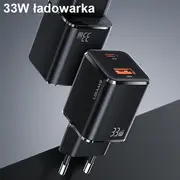 Usams Us-Cc144 tīkla lādētājs  33W Pd3.0, Qc3.0 Usb-C, Usb-A balts Cc144Tc02 6958444972107 85044030