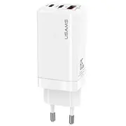 Usams Cc110Tc02 tīkla lādētājs Usb  2 x Usb-C 65W 5A Quick Charge 3.0 balts 6958444922904