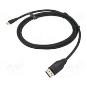 Adapter Displayport plug,USB C plug gold-plated 2M Pvc  Cgybh