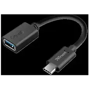 Adapteris Trust Calyx Usb-C to Usb-A Black  20967 8713439209679 85366990
