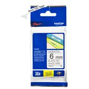 Brother Tze-211 Tze211 Laminated Label Tape cassette P-Touch, Black on White 6Mm, 8M  497776668505