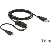 Delock Charging Cable Usb 2.0 Type-A male Gt Micro-B with switch for Raspberry Pi 1.5 m  84803 4043619848034