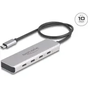 Delock Usb 10 Gbps Type-CTrade Hub with 4 x female 35 cm connection cable  64231 4043619642311