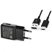 Ep-Ta200Ebe  Ep-Dg970Bbe Samsung 15W lādētājs Usb-C datu kabelis melns Oem Oem20970 4752243058695 85044030