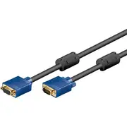 Full Hd Svga monitor extension cable, gold-plated, 1.8 m, blue-black - Vga male 15-Pin  female 94613
