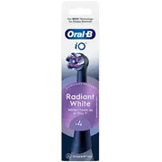 Oral B Io Radiant White Toothbrush Replacement Heads with Whitening Fibres Black 4 Pc  8700216199254 96032100