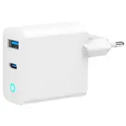 Gan Usb-A Usb-C Charger Led 65W Pd Qc3.0 white  Ta-Uc-Pdqc65L-W-01 8716309129602 85044030