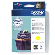 Lc-123Y dzeltena tintes kasete 600 lppDCP4110,MFCJ4410/J4510/J4610  Lc123Y 4977766713924