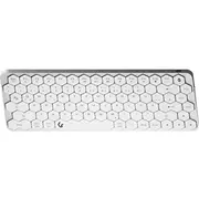 Mini Tastatur mit wabenförmigen Tasten, Multimediatasten, Aluminium, Silber/Weiß Ksk-5020Bt-S De  61010 4250078173427