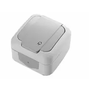 Mitrumdrošs Ip54 elektrības Kontaktligzda Rozete ar zemējumu pelēka  9055 5508 3100000001148