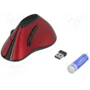 Mouse red Usb wireless,optical No.of butt 5  Id0159