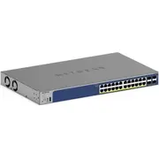 Netgear Gs728Txp L2/L3 10G Ethernet 100/1000/10000 Power over Poe Melns  Gs728Txp-300Eus 0606449171068