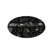 Genesis Tellur 300 Round Gear Protective Floor Mat, 100Cm, Black  Mat Polyester Multicolor Ndg-2083 5901969443332 Kg-F-Gns-051