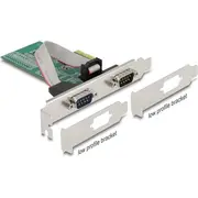 Pci Ekspress karte  2 x Serial Rs-232, Delock 89555 4043619895557