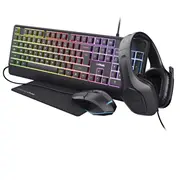 Perifērijas komplekts Trust Gxt 792 Quadrox Black  25155 8713439251555
