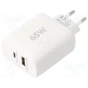 Power supply switching mains,plug-in 5Vdc, 65W 85.3 white  Zsi-65410 65410