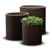 Puķu podu komplekts Cylinder Planters SML brūns  29197934590 7290103664787