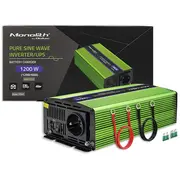 Qoltec Monolith power adapter/inverter Auto 1200 W Green  51941 5901878519418 Wlononwcroenh